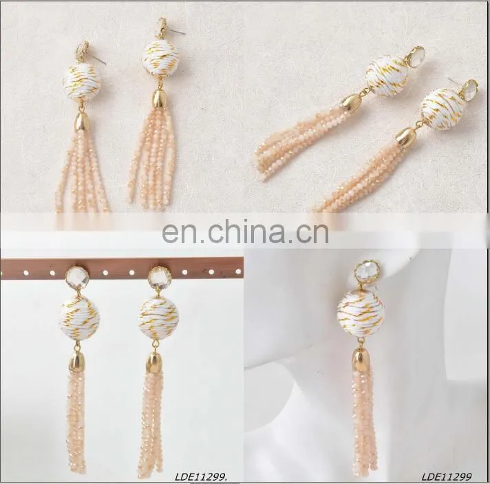 Pom Pom Style Pelote Woolen Yarn Tassel Earrings Ball Earrings