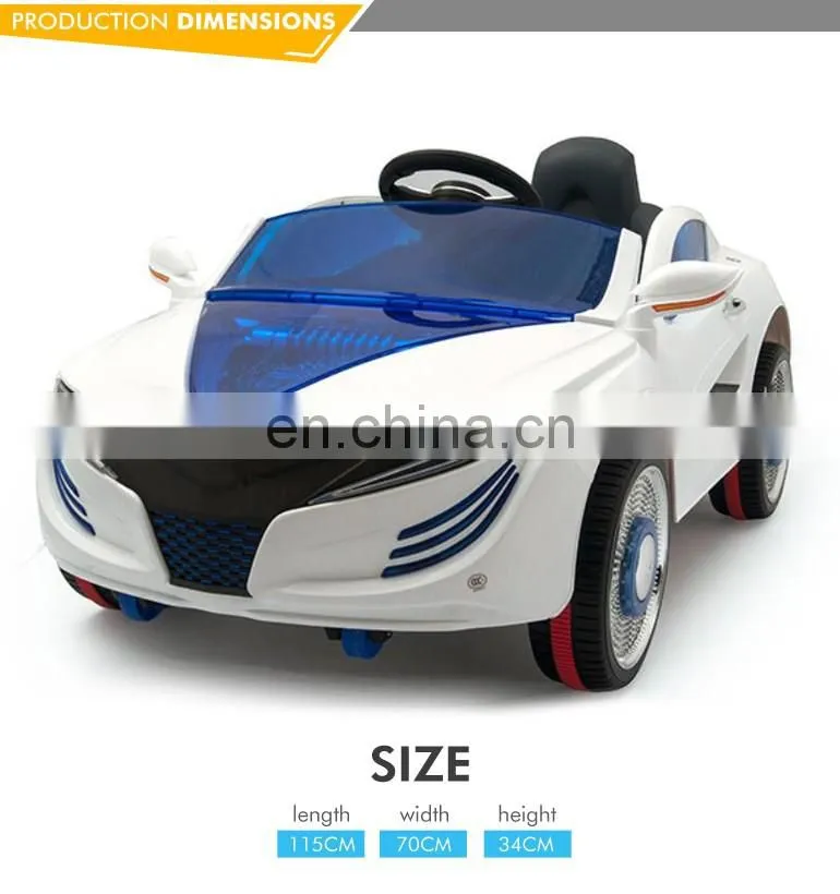 Newest design kids battery operated plastic rc 2016 ride on car
