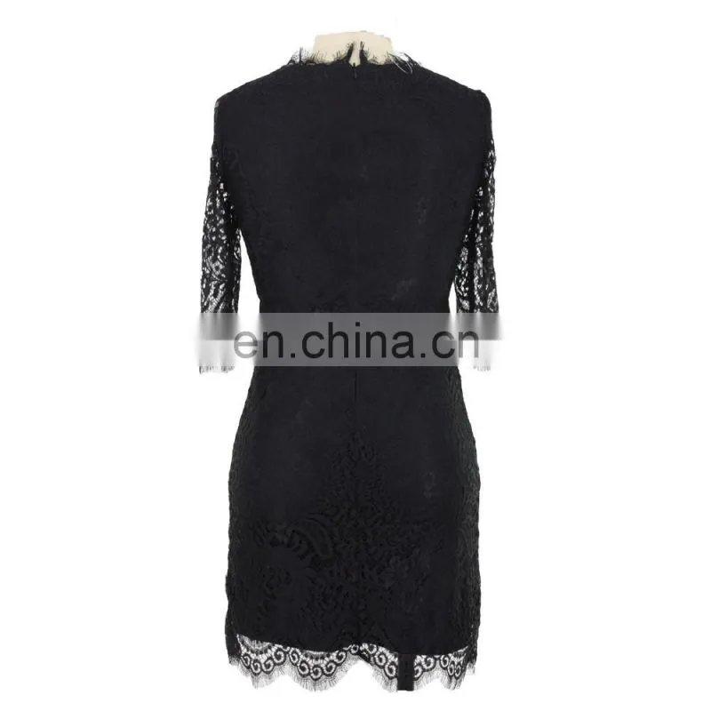 Black Lace Dress High Class Ladies Evening Dress Party wear