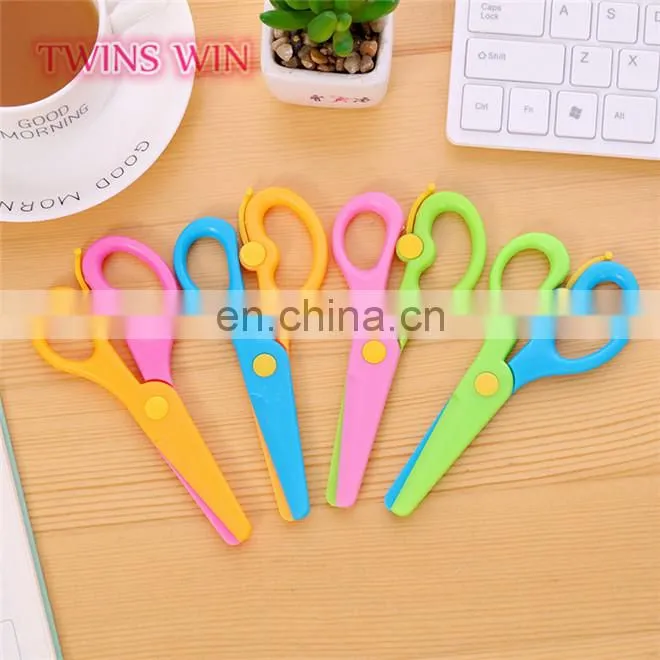 Factory cheap price Creative Innovative Designed office stationery types of eco-friendly colored plastic scissors