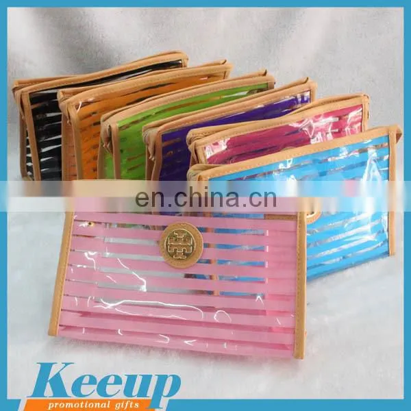 Cheap clear pvc plastic bag with snap button for promotion