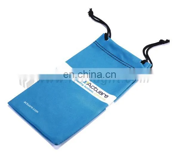 Cheap Custom print microfibre cell phone pouch/ Microfiber Soft glasses pouch