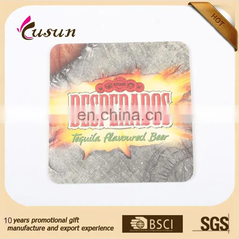 Shaped Promotional Top Quality Waterproof Drinking Paper Cup Coaster