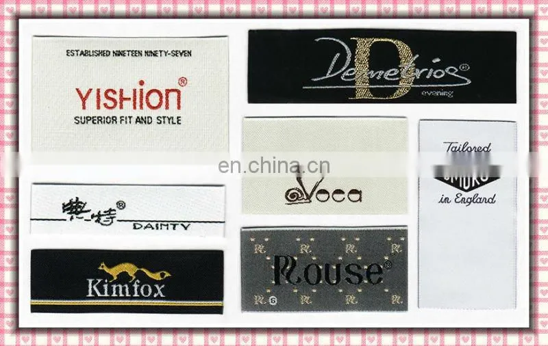 mitre folding garment custom woven labels