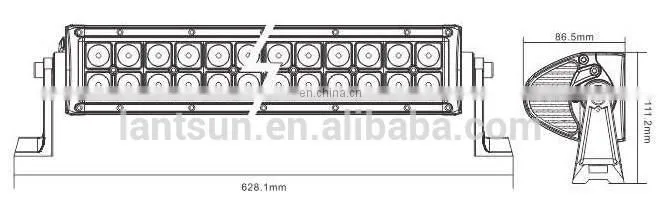LED6-120W Spot/combo 120W hot sales single row CE RoHS led lightbar