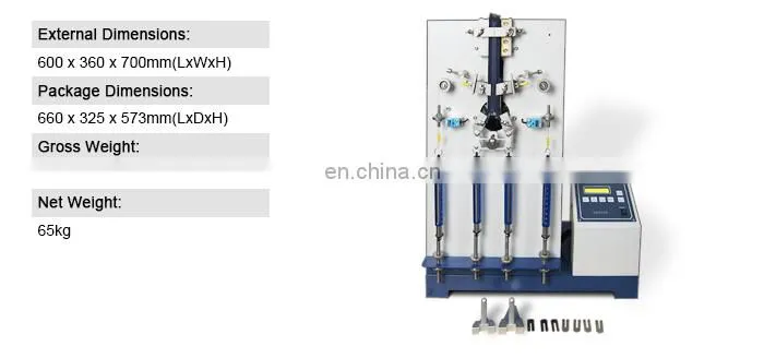 Zipper Torque Test Machine Zipper Fatigue Tester