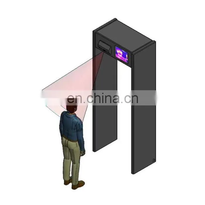 Factory wholesale walk through temperature scanner security checking door, IR Body Temperature Detector Gate