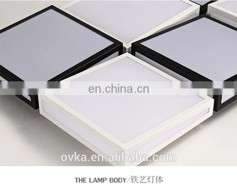 Creative LED ceiling lamp simple square living room lamp