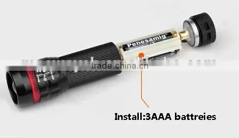 Aluminum Material Long Range Emergency Zoom Adjustable high power led torch