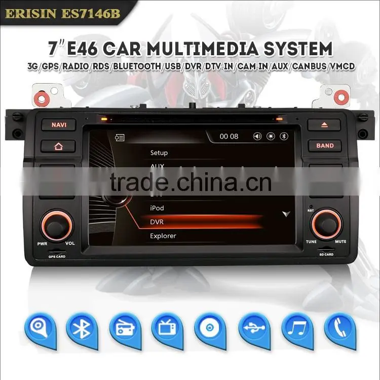 Erisin ES7146B 7" 1 Din Touch Screen Auto Car DVD for 3er E46 M3