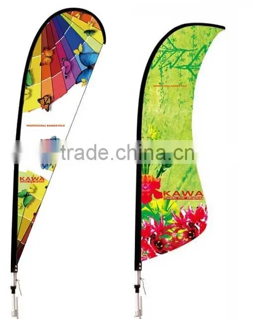 2016 Printing Logo Custom Promotional Cheap Beach Flag
