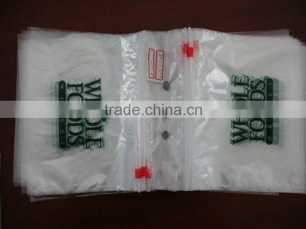 clear polyethylene plastic bag saddle bags with slide