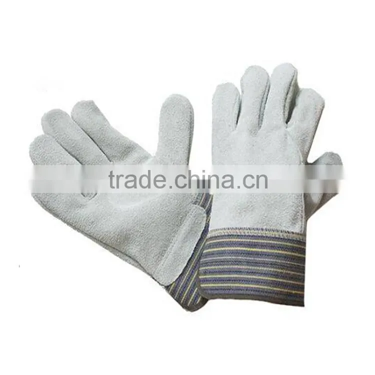 High quality cow split leather mechanic gloves