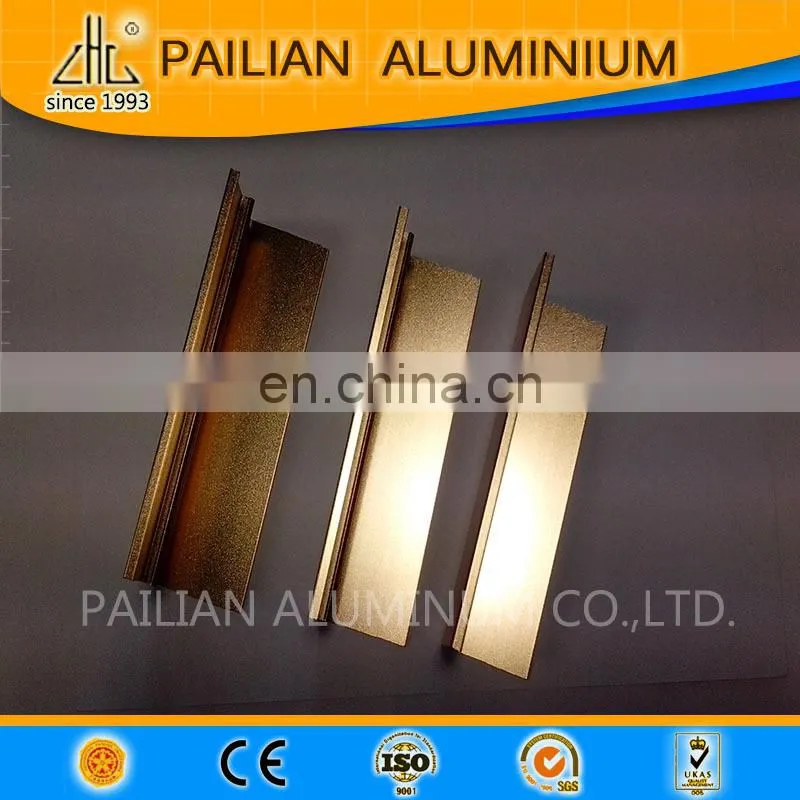 Wow!!Elegant aluminium furniture edge,titanium gold anodize aluminum profile,golden anodized aluminium trimming