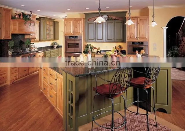 Classic style solid wood cabinet kitchen - muodular kitchen cabinet