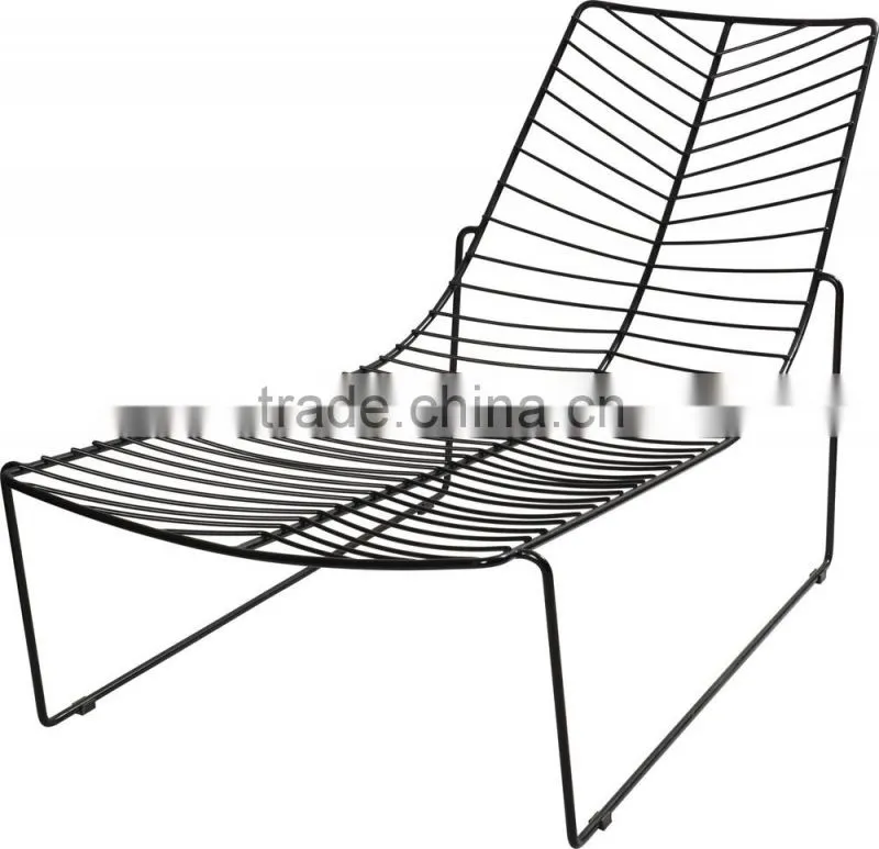 Outdoor furniture metal frame Alper leaf chaise lounge