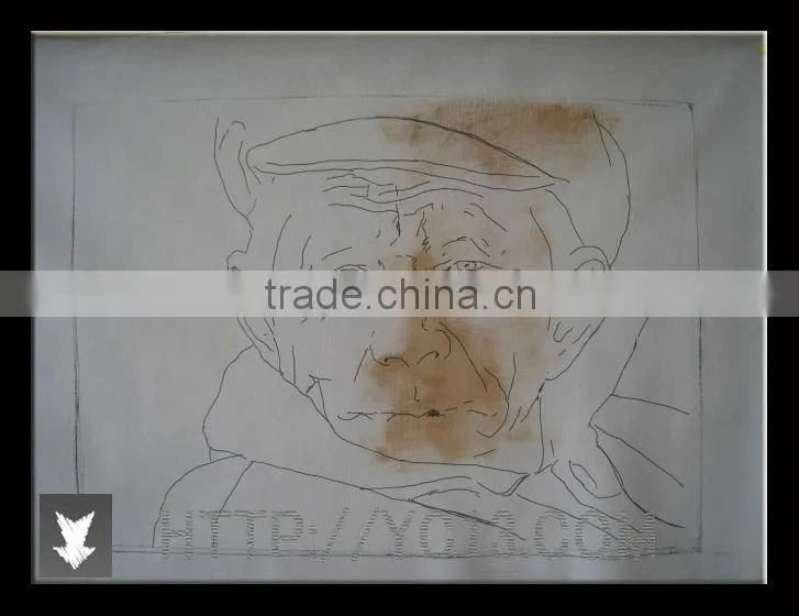 100%handmade portrait painting reproduction from photo