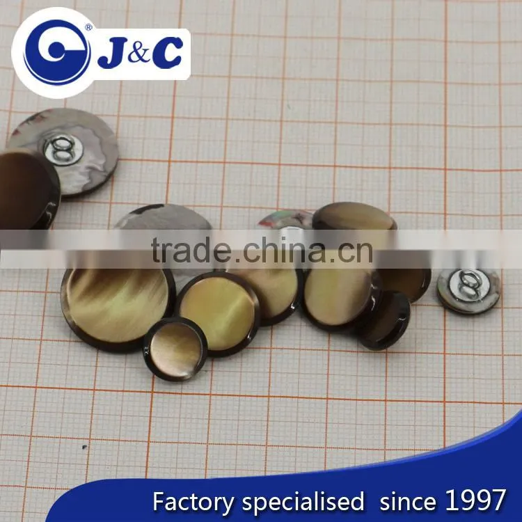 2015 cheap Dying, spraying, electroplate, laser logo ,printing,Resin doming trocas shell button