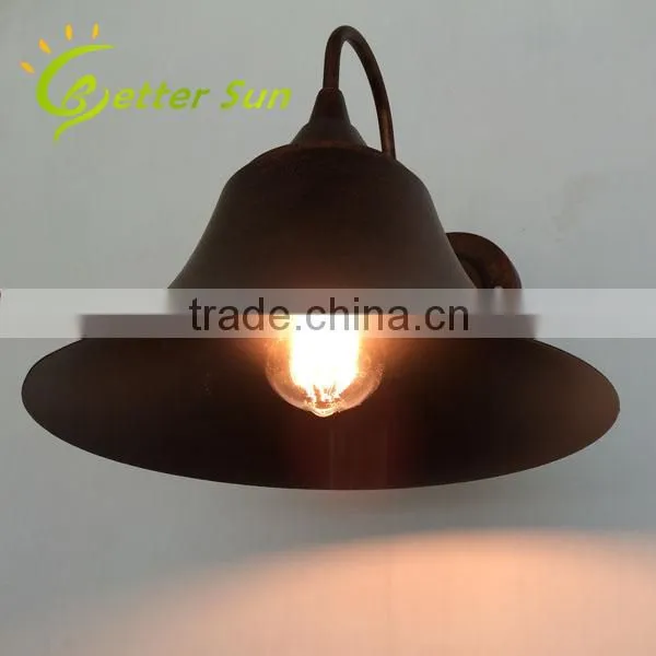 Matt Black Hat Shade Vintage Industrial Antique Wall Sconce