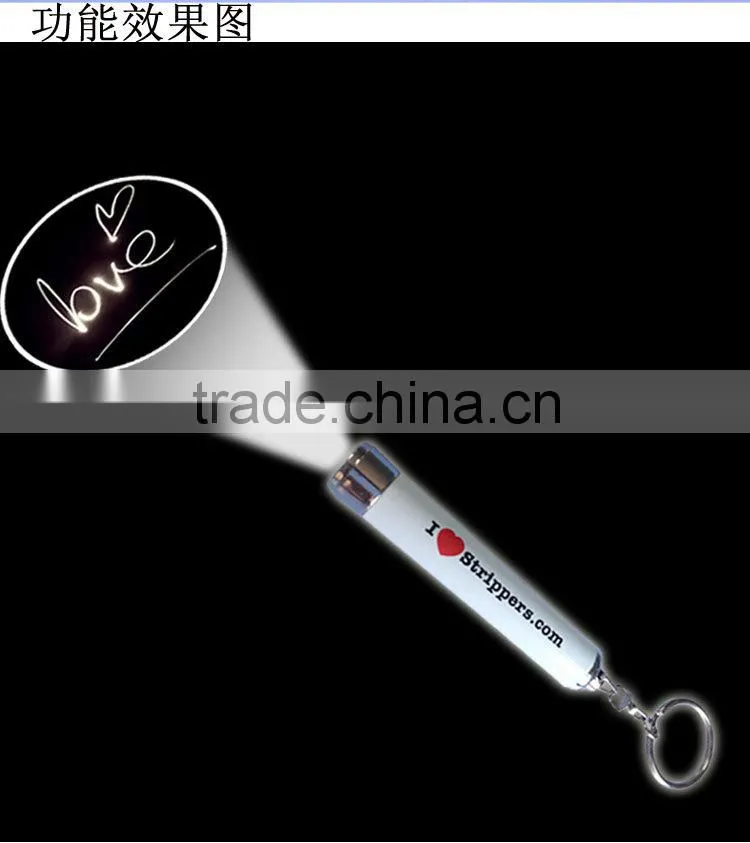 Promotional Logo Led Light Projector Keychain, Led Projection Keychain, Promotional Keychain Light