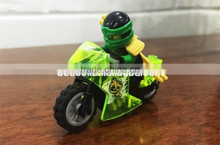 Decool 10029-10034 Ninja Motorcycle Transparent version 6pcs/lot Minifigure Toy Building bricks Blocks Toys