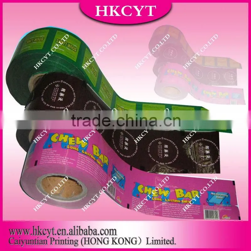 Laminated food packaging plastic roll film/aluminum foil roll film package