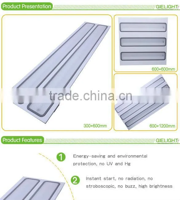 CE ROHS 600X600 30w integrated led grille light