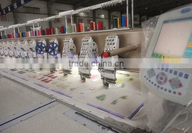 6needles 21heads flat single sequin embroidery machine