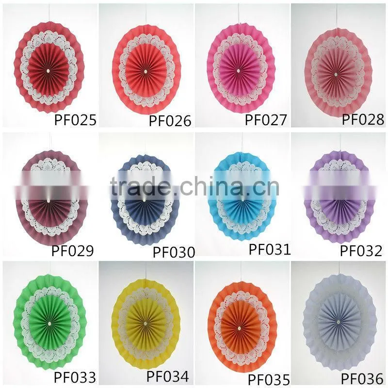 Colorful Round Paper Fan Wedding Stage Decoration Birthday Party Decoration Paper Fan
