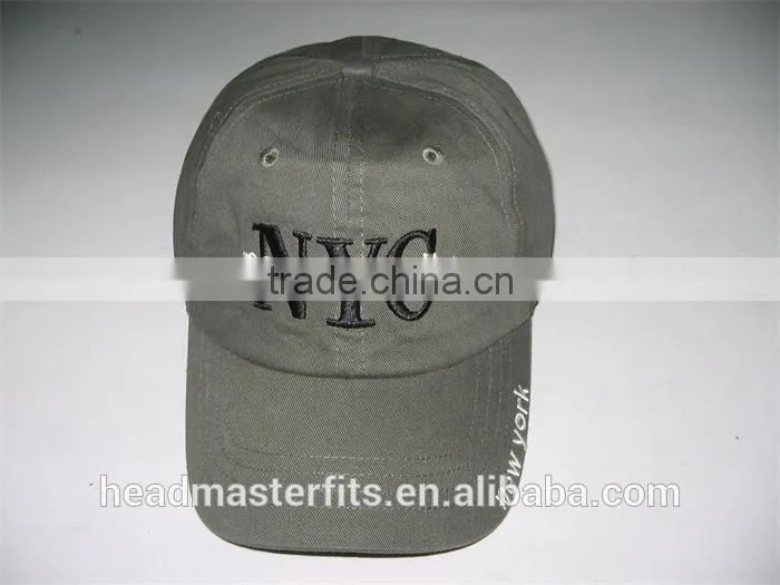 Custom 6 Panel Short Brim Baseball cap Nyc Embroidery Unstructured Baseball Cap