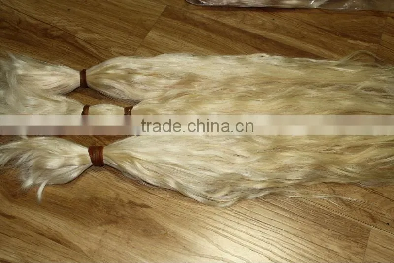 silver grey bulk virgin remy hair bleached in blonde color,virgin gray remy hair bleached bulk hair extensions