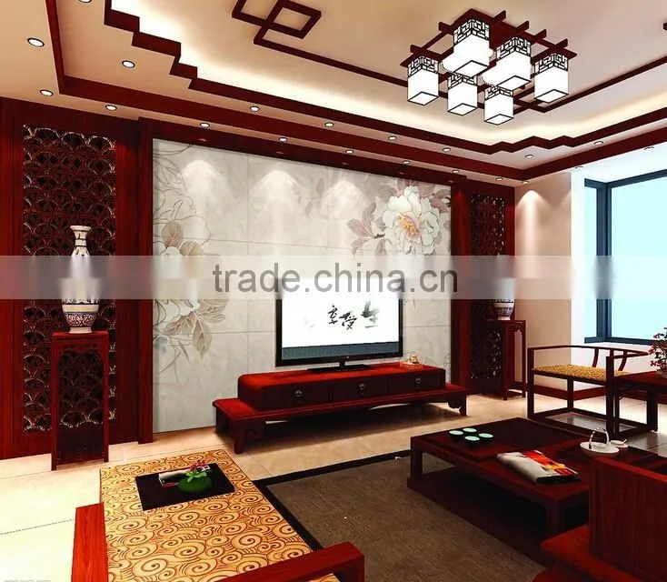 Customized Design Wonderful Printing For Glass High Quality TV Background Glass Wall