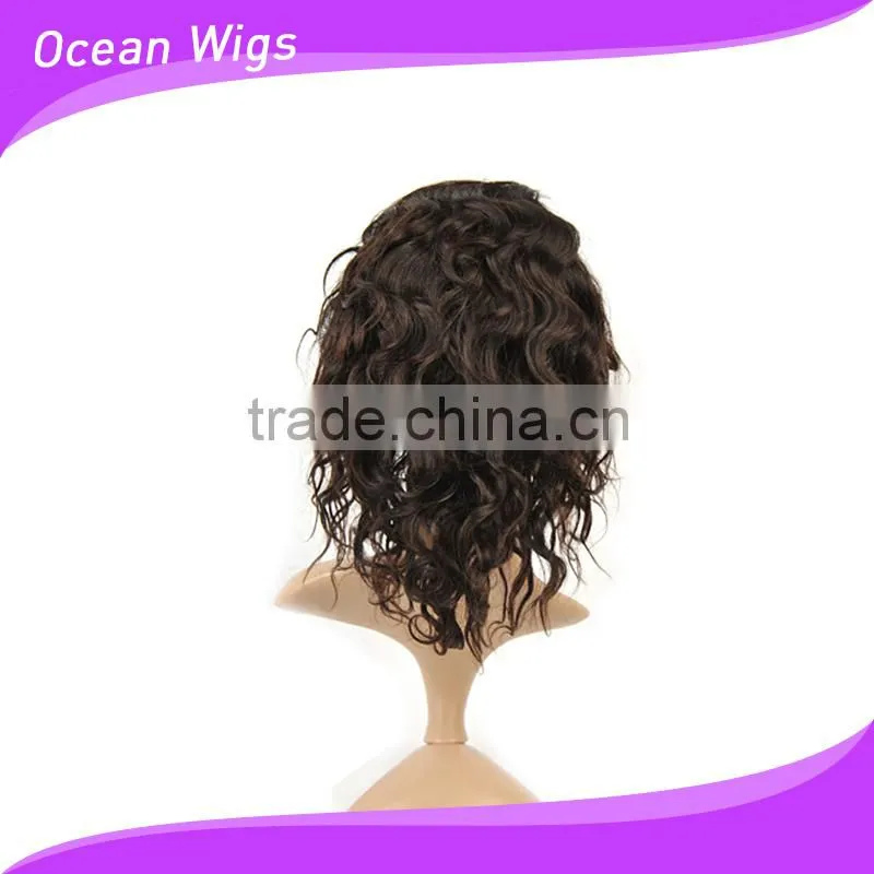 human hair lace wig, body wave, 12", natural color