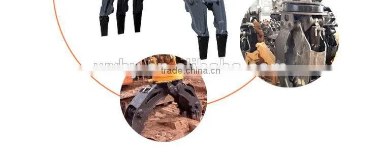 20T excavator hydraulic swing grab, excavator hydraulic stone grab