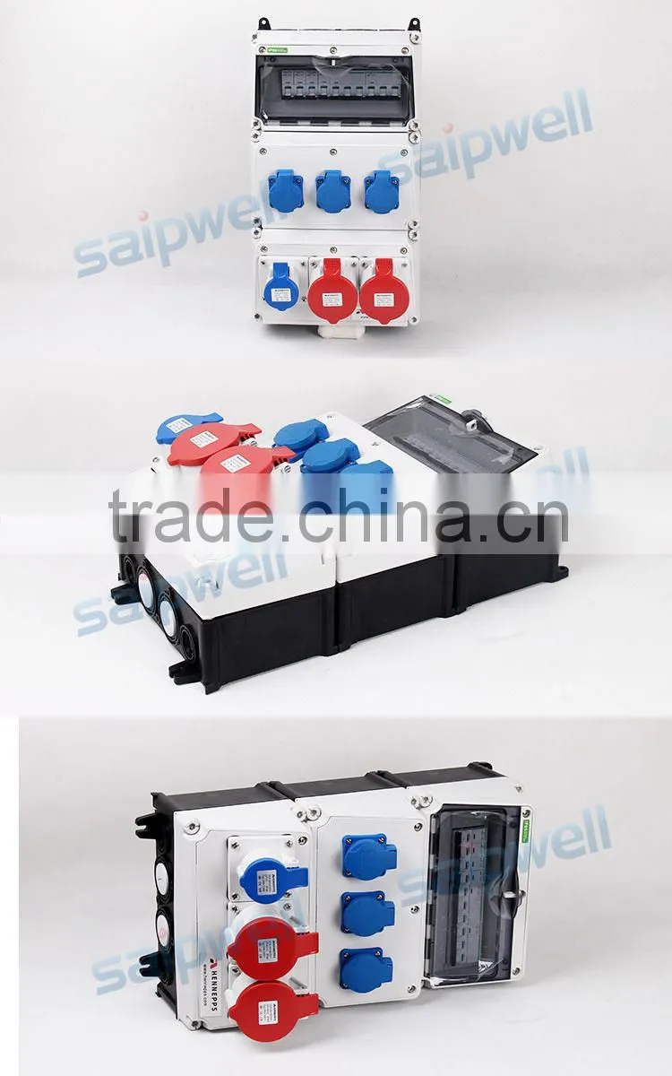 SAIP/SAIPWELL High Quality Waterproof Socket Box Power Distribution Enclosure