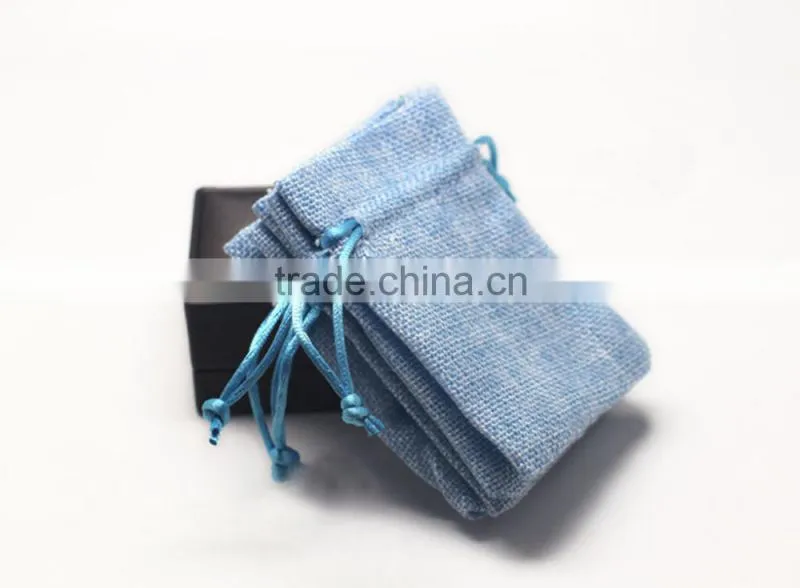 Cute Design Jewelry Package Linen Lint Different Material Drawstring bag Linen Drawstring Bag
