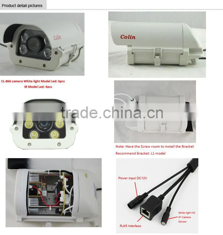 Colin 960P Outdoor Onvif IP Camera H.264 1.3Megapixel HD Waterproof IP66 anpr camera