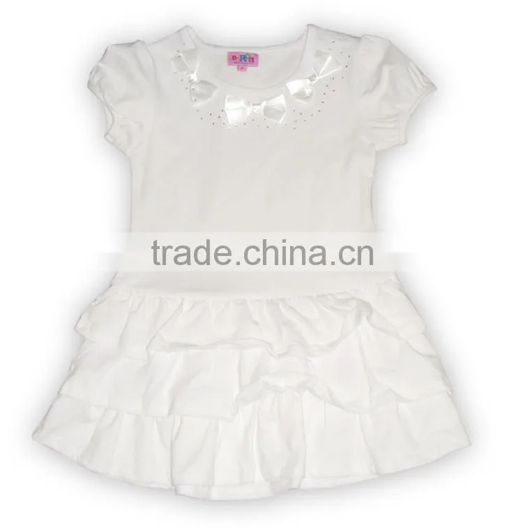 2016 fashion new children summer glass strass girls dresses made in China children clothes