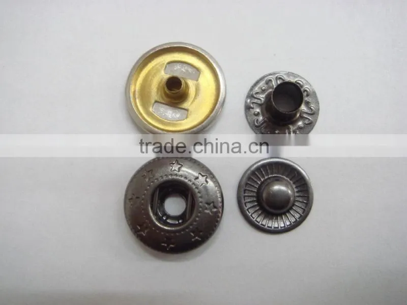 15mm custom make heart metal snap button for garment
