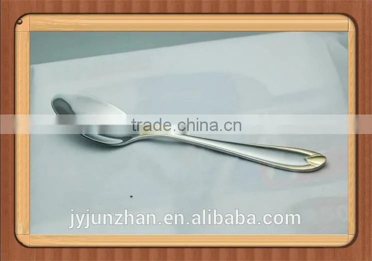 Stainless Gold plated table fork with nice design and low price