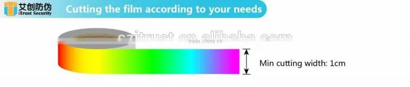 Chinese self adhesive transparent bopp holographic film roll
