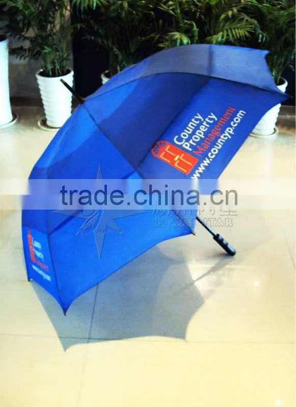 double layer windproof golf umbrella with vent