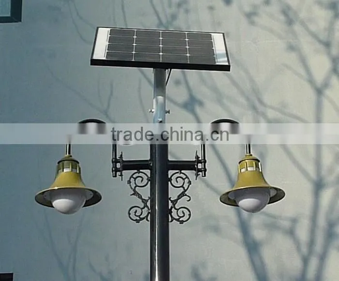 IP65 Good design high lumens 2* 10W LED Solar garden light