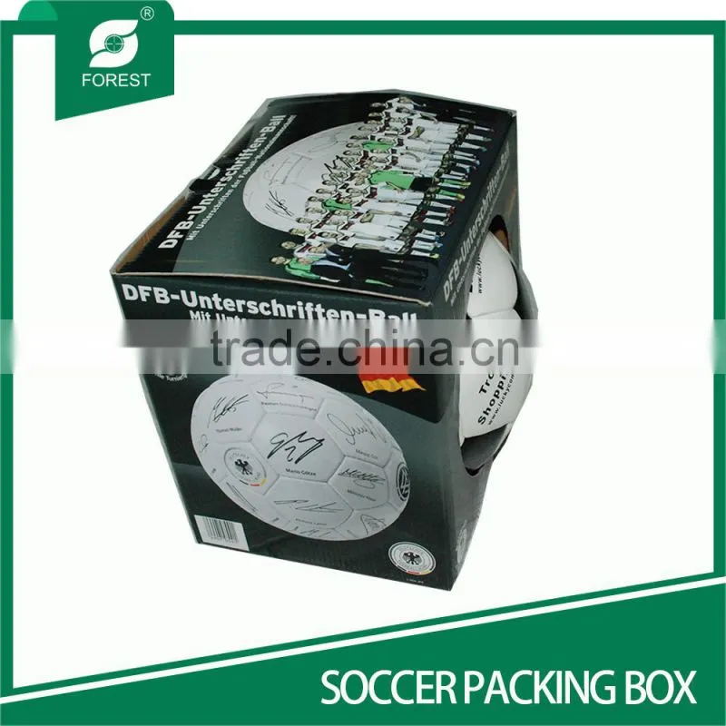 PRINTED FOOTBALL PACKING BOX WITH PVC WINDOW