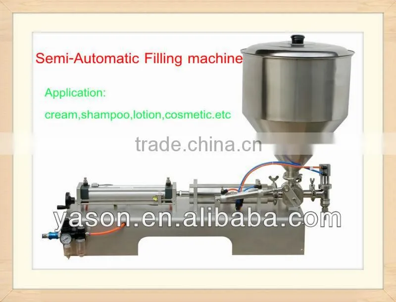 Semi-automatic liquid soap/shampoo/lotion/cosmetic cream/cosmetic paste filling machine
