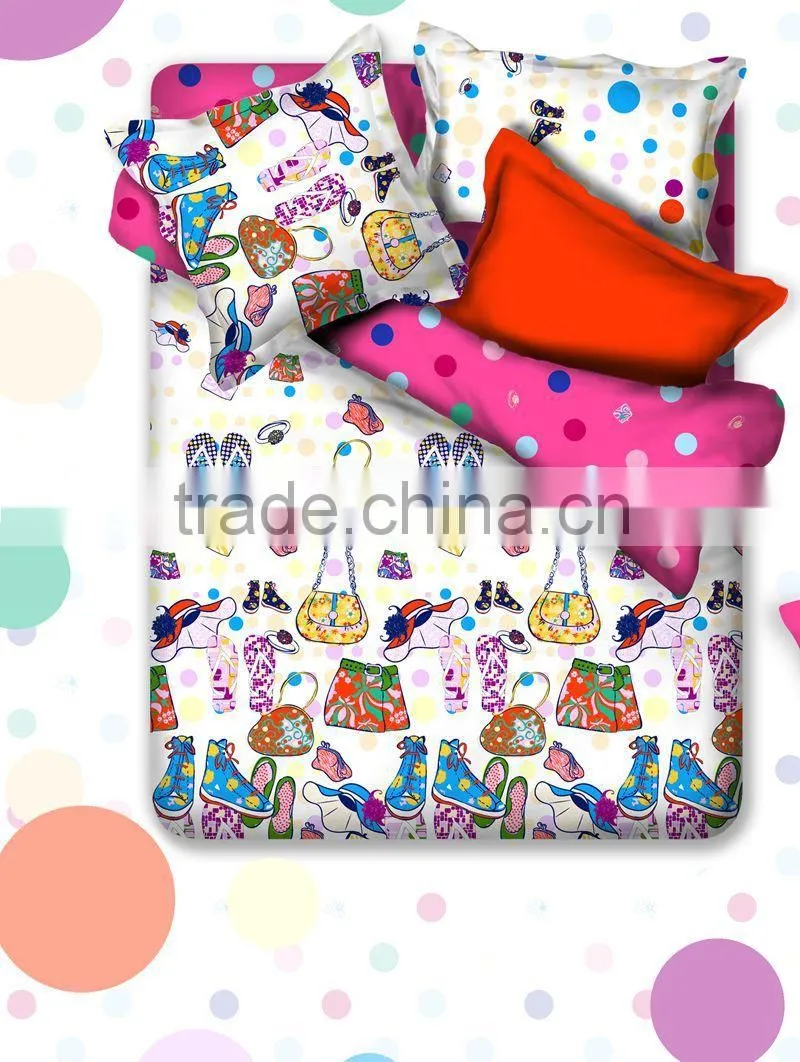 100% cotton128*68 pigment printed kids bedding set
