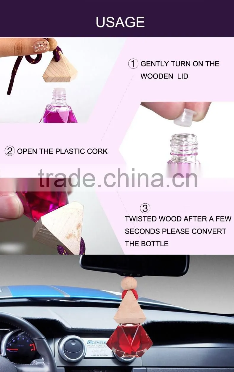 2016 New product french hanging car air fresheners, car perfume of natural vegetable oil