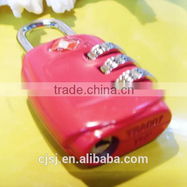 2015 Fashion Design Zinc Alloy Combination Tsa Luggage Lock /zinc alloy lock