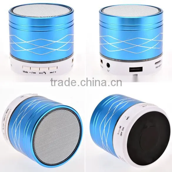 2015 New Round Portable Music Mini Wireless Bluetooth Speaker with FM Radio MP3 Player SV019702