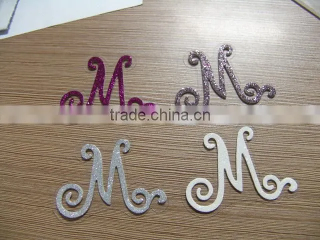 9x9 inch 2mm thickness decorative glitter gold eva sticker